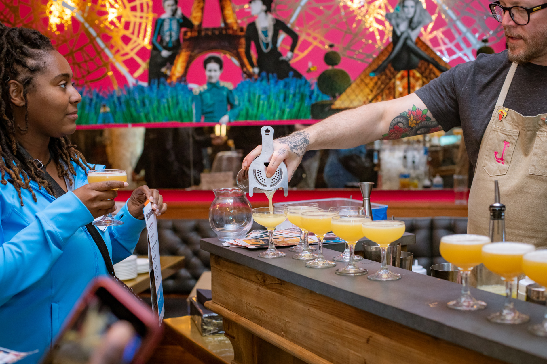 Cocktail Appletini dans un bar américain